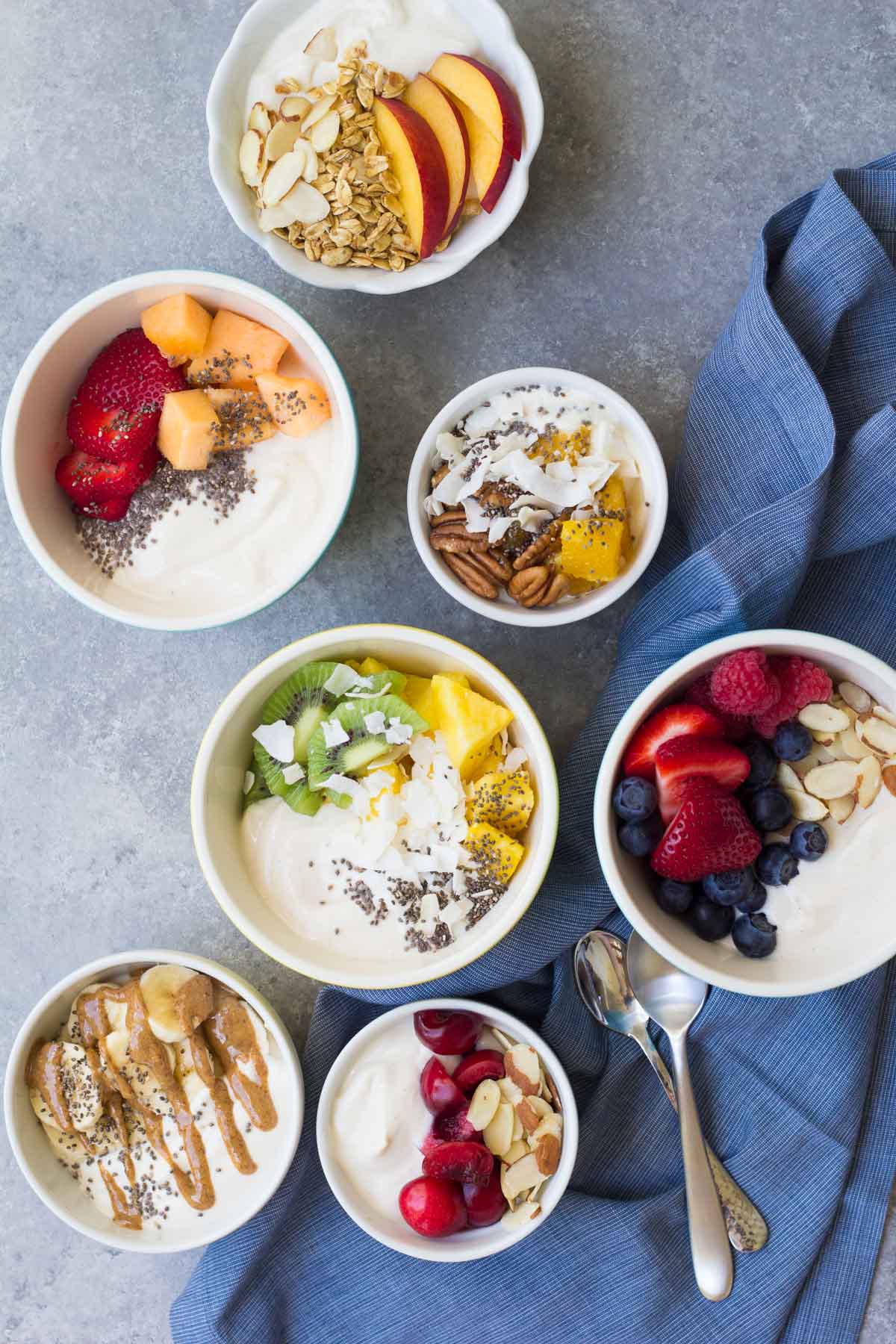 Yogurt Breakfast Bowls 7 Ways (Dairy Free) - Kristine&#39;s Kitchen